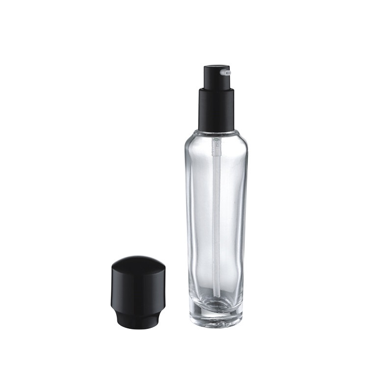 small cosmetic glass jars and bottle 50g 20ml 30ml 50ml 100ml 120ml luxury hot sale packaging with rose gold color UV lid