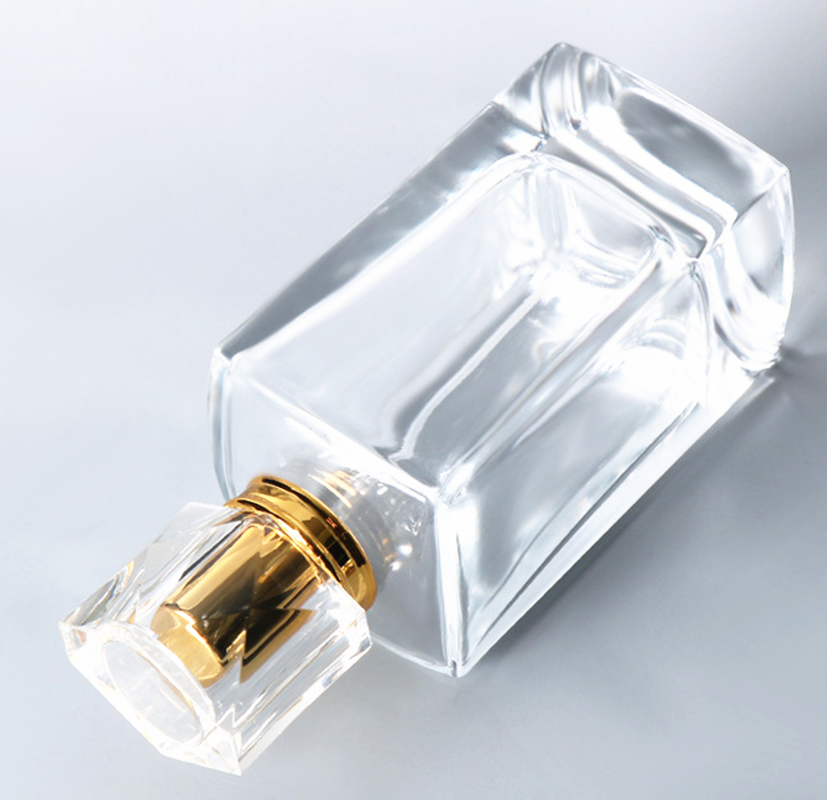 small glass perfume bottle 20ml 30ml 50ml empty square perfume bottles aluminum cap perfume bottle
