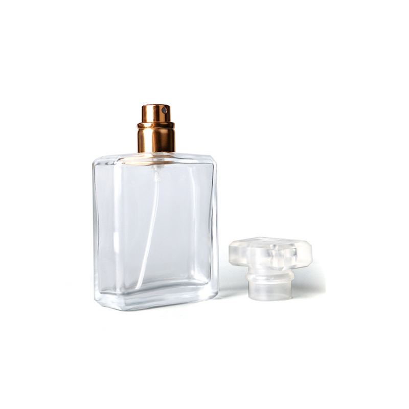 small glass perfume bottle 20ml 30ml 50ml empty square perfume bottles aluminum cap perfume bottle