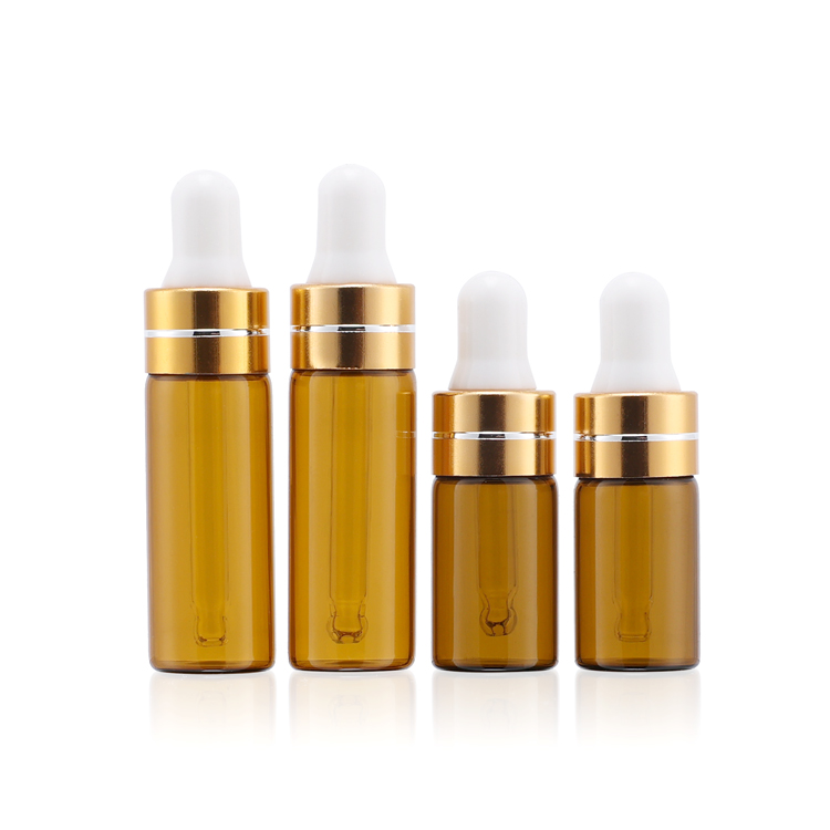 small glass vial 1ml 2ml 3ml 5ml amber blue clear glass vial with dropper rubber stopper & screw cap
