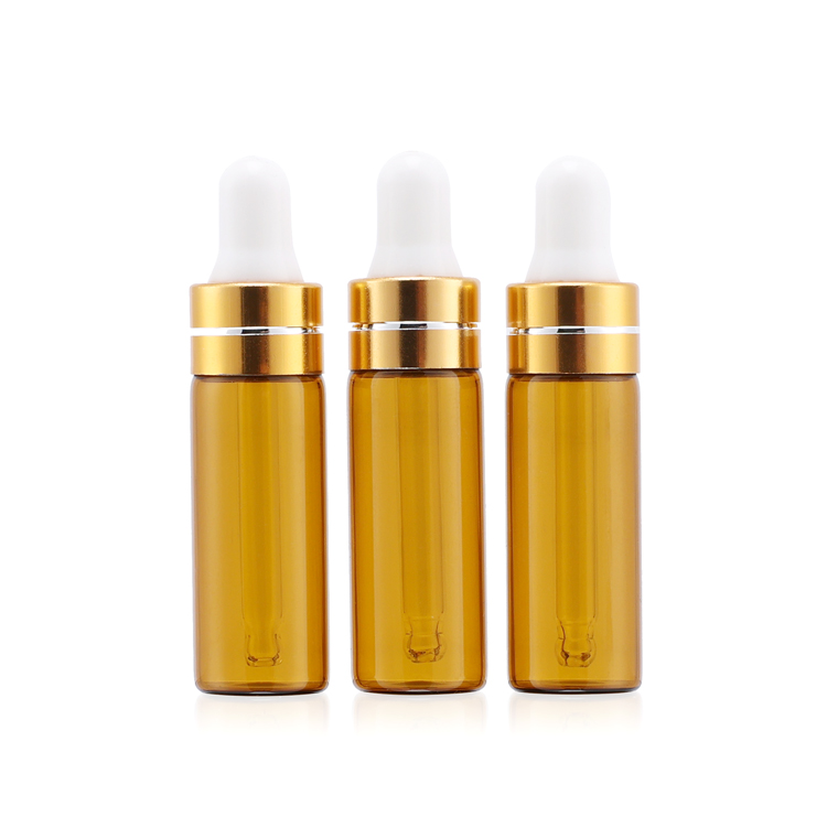 small glass vial 1ml 2ml 3ml 5ml amber blue clear glass vial with dropper rubber stopper & screw cap