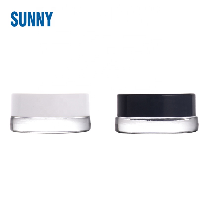 small jar glass 5ml 5g clear eye cream jar hemp glass concentrate jars with lid