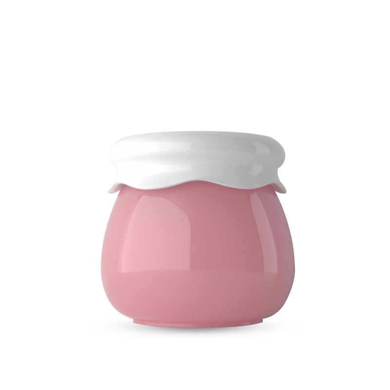 small mini cute PP 10g plastic pink face skin cream jar with white lid for makeup container cosmetic packaging 10ml