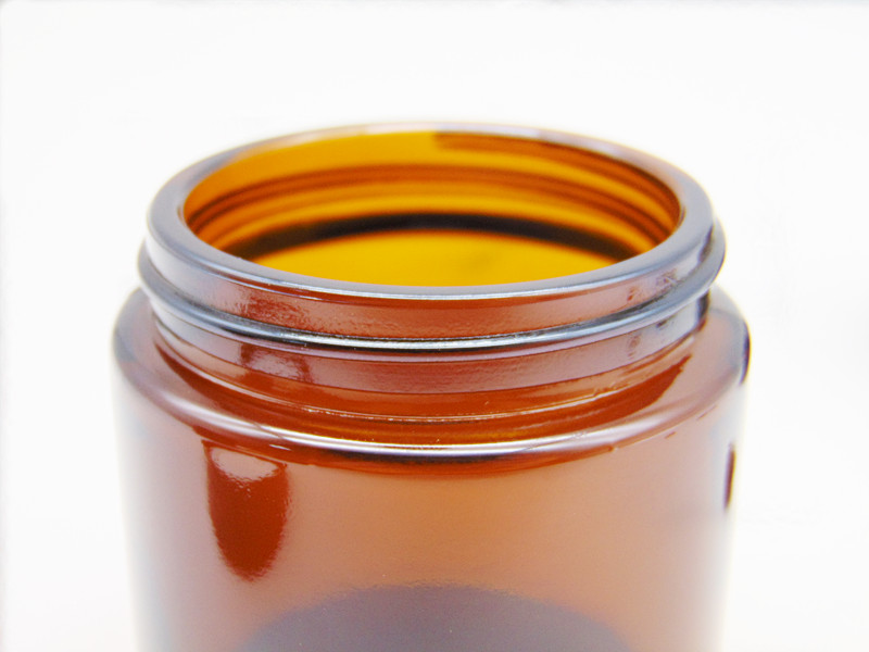 small packaging 4 oz Round Customized Painted amber Candle Glass Jars For Candle Making