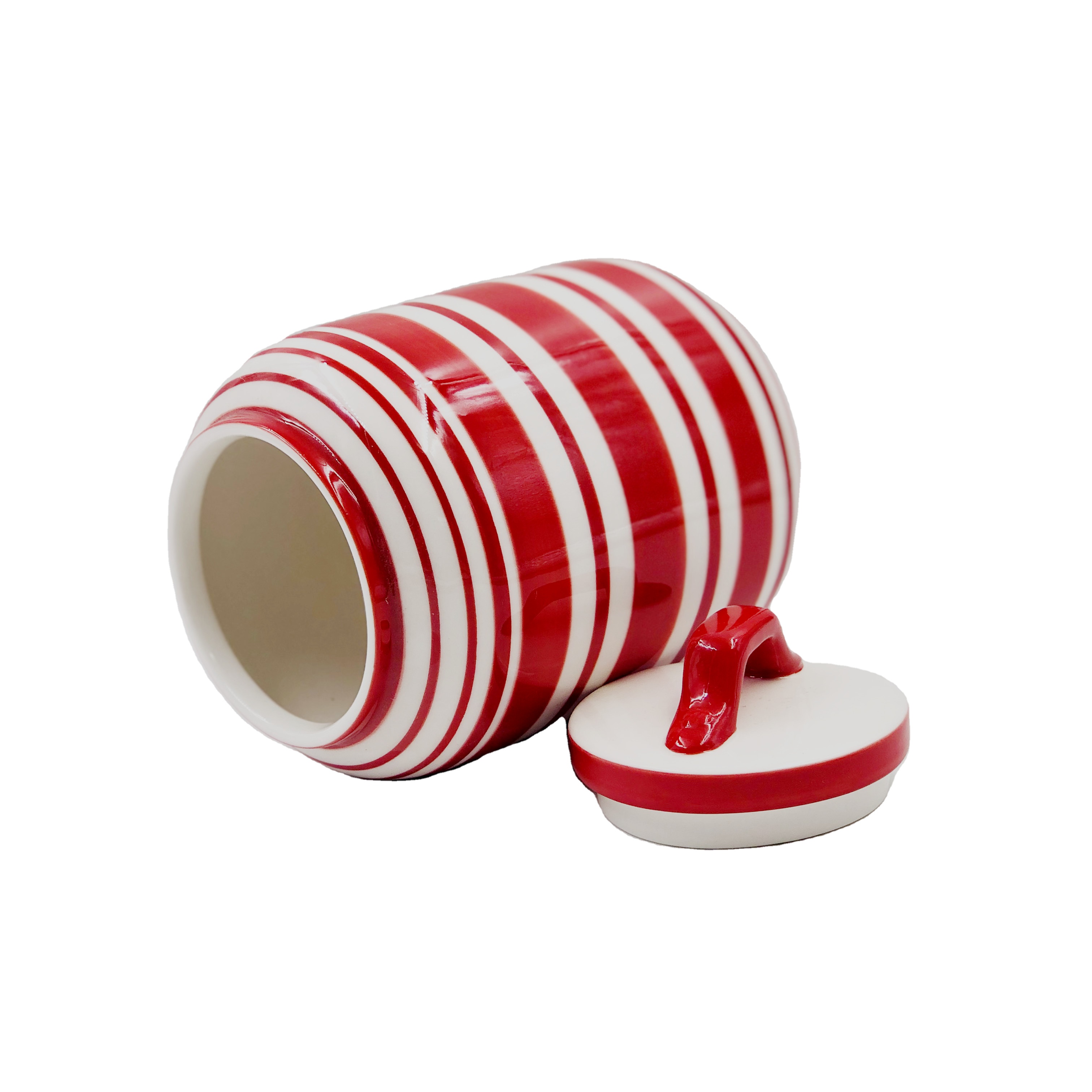 small round custom mini ceramic kitchen storage bottles  sealed container jar with lids cover manufacturers