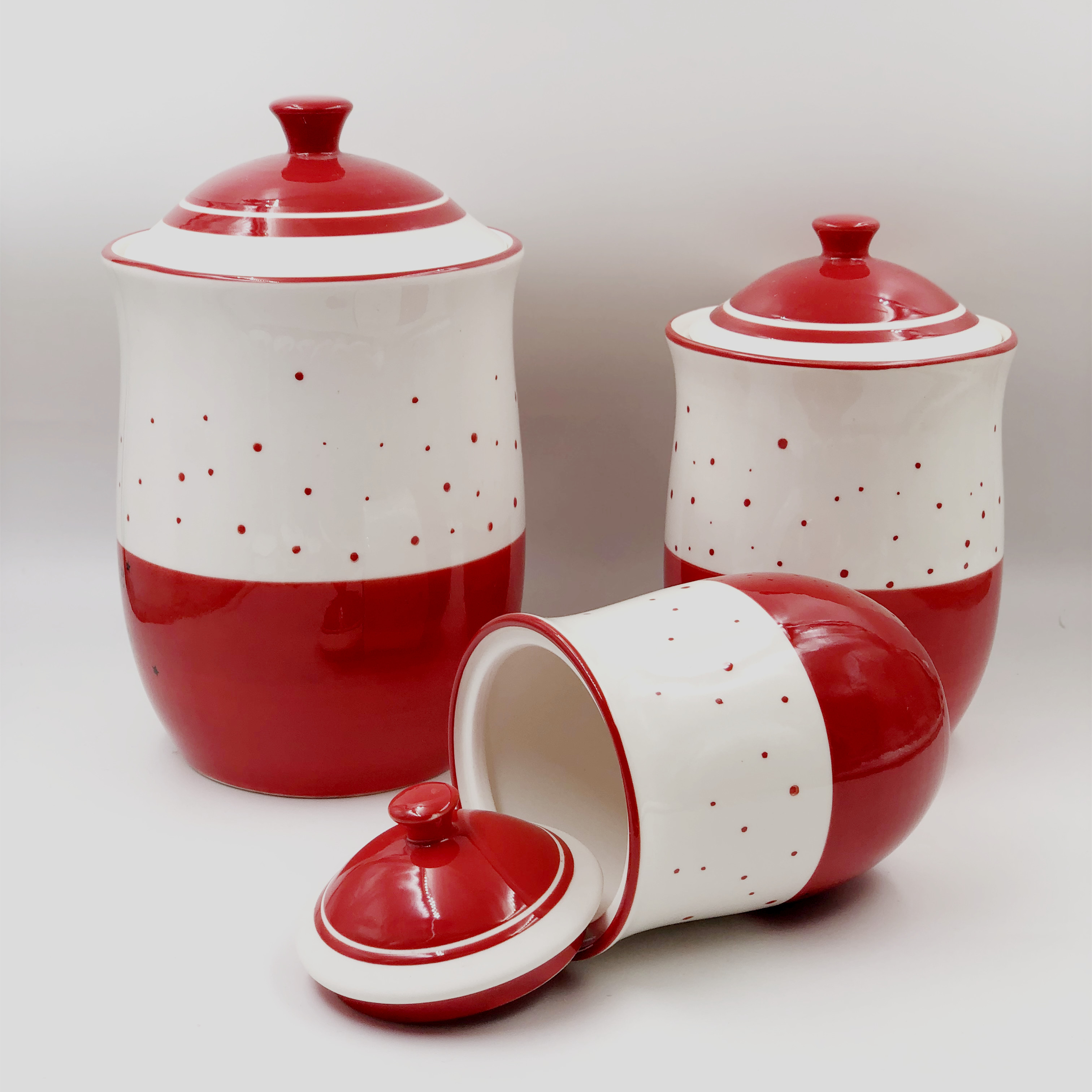 small round custom mini ceramic kitchen storage bottles sealed container jar with lids cover manufacturers