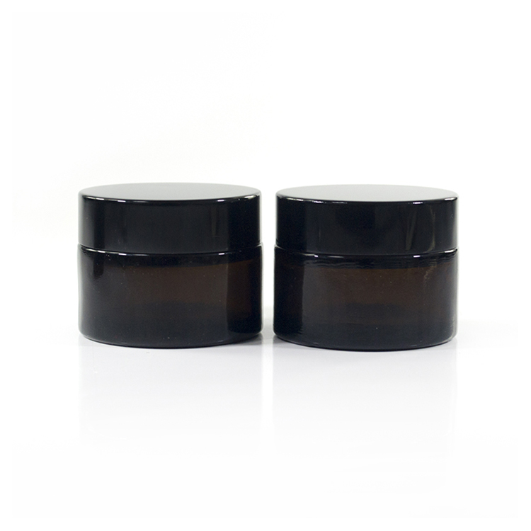 small silver black lid frosted 15ml 20ml 50ml 1oz 30ml amber glass jar for cosmetic and lotion