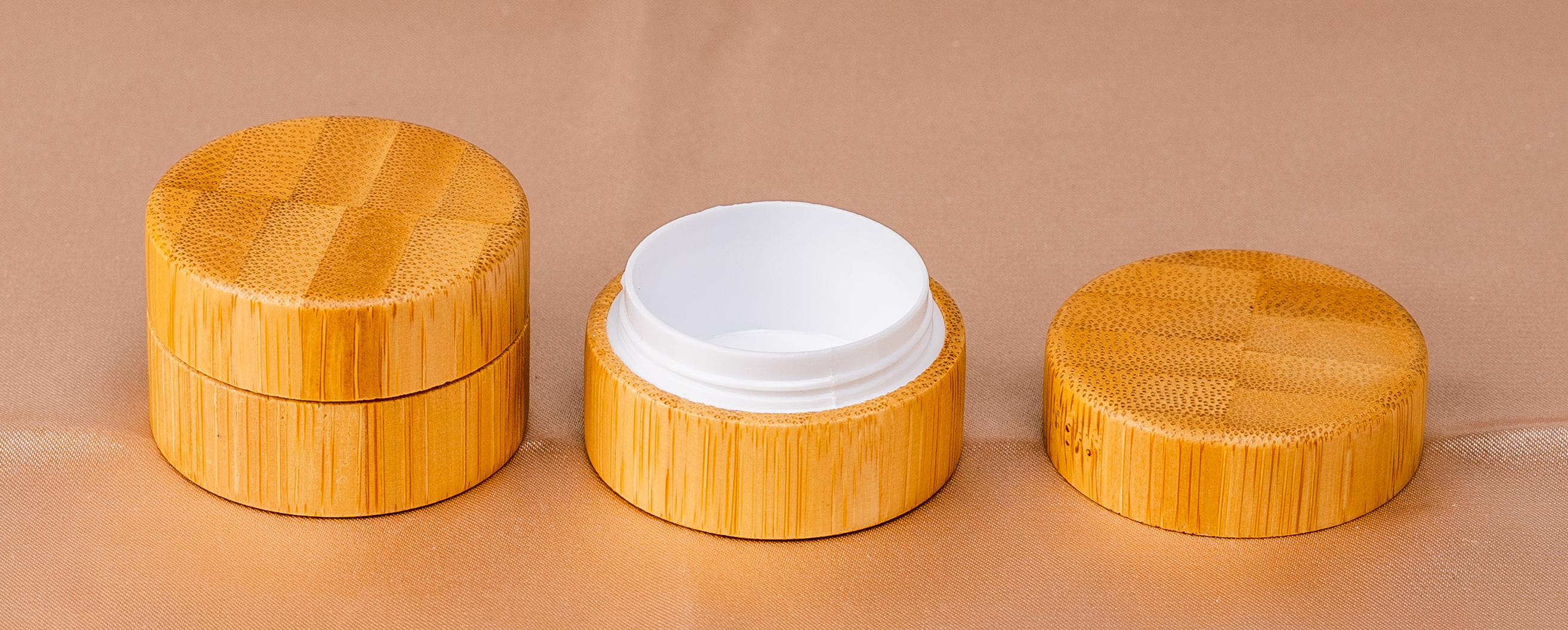 small size bamboo aface cream jar 10g frosted bamboo jar with bamboo lid