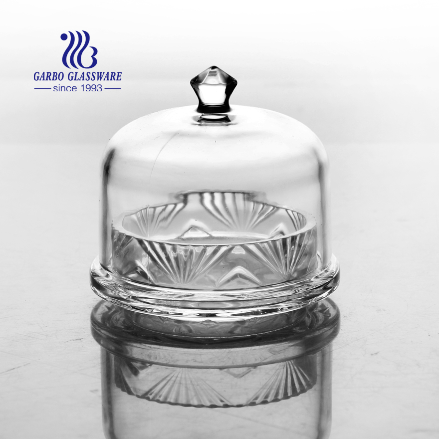 small size brazil hot sale butter plate glass candy jar for kitchenware using with high quality new design for christmas sale