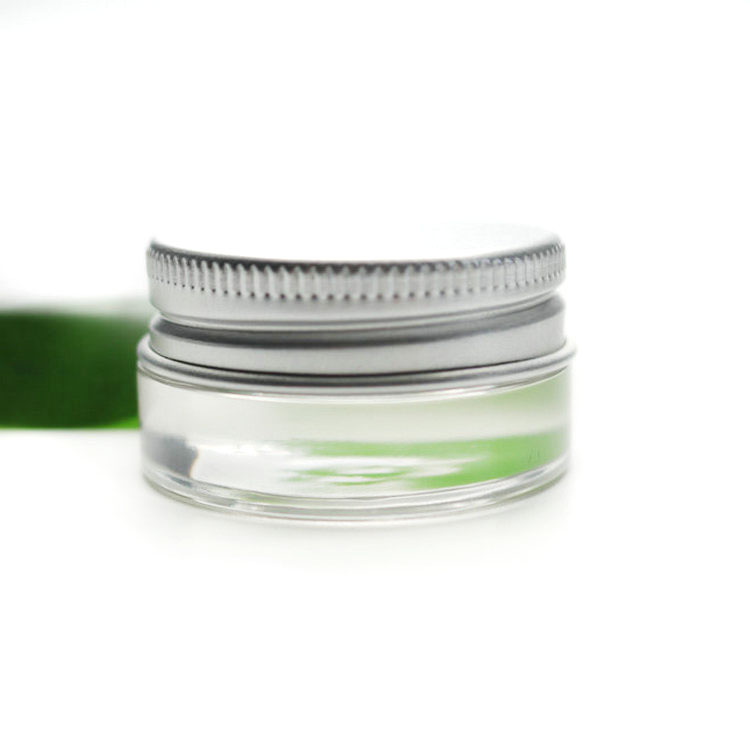 small size cosmetic 5ml 7ml 9ml 10ml clear CBD balm glass jars with screw cap