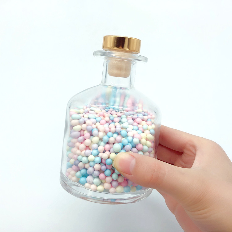 smart style high quality luxury 250ml round aroma diffuser glass bottle with lid