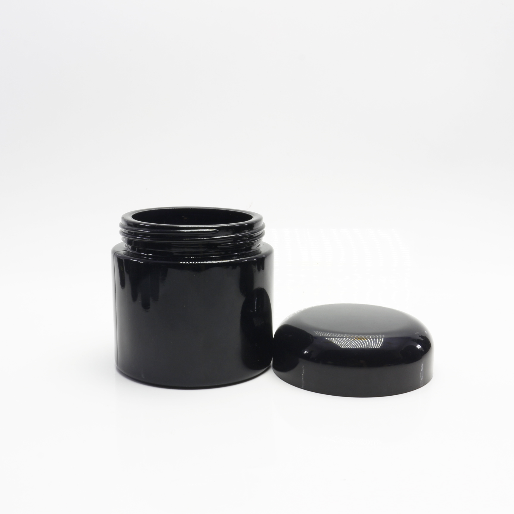 smell proof 30g 100g 250g dark violet glass cosmetic jar for cosmetic packaging VB-174AN