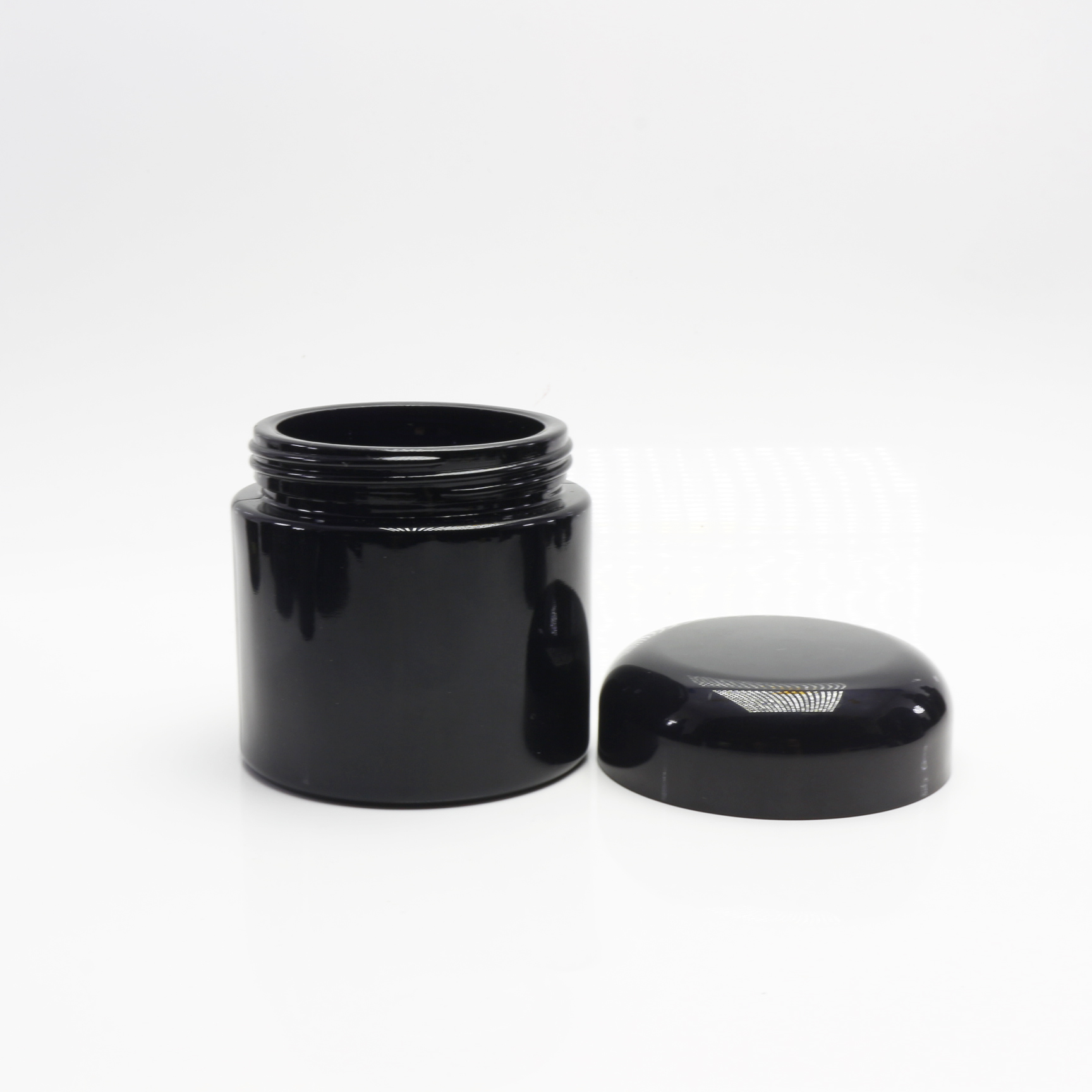 smell proof 30g 100g 250g dark violet glass cosmetic jar for cosmetic packaging VB-174AN