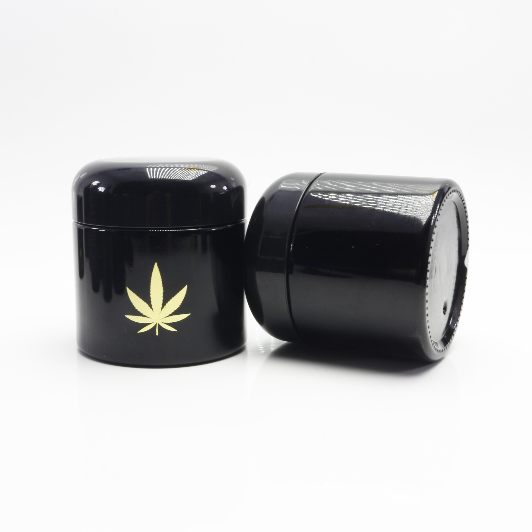 smell proof 30g 100g 250g dark violet glass cosmetic jar for cosmetic packaging VB-174AN