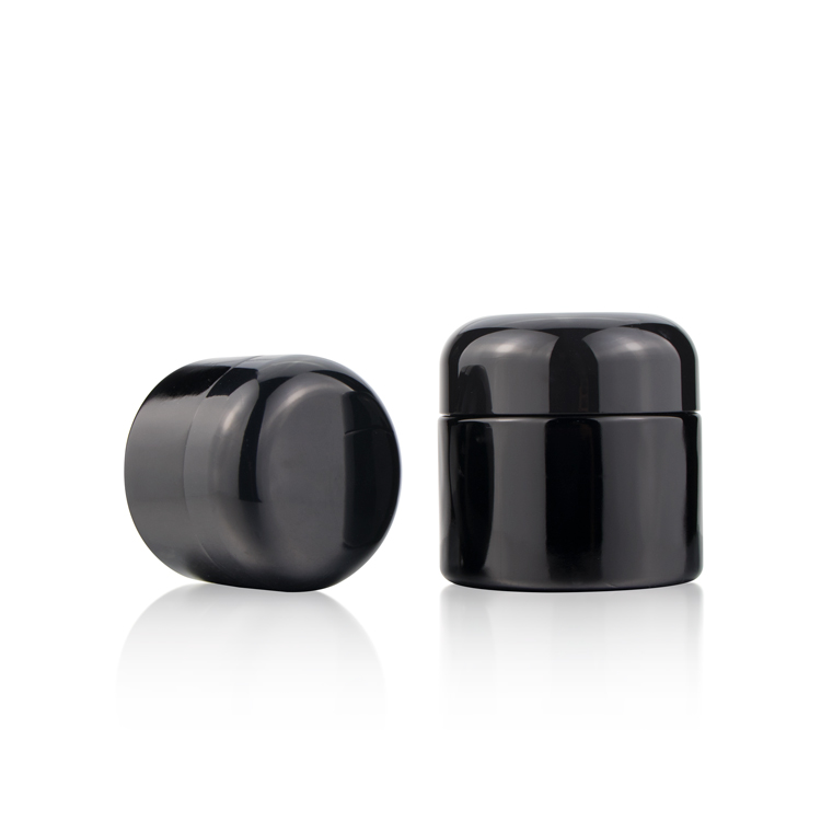 smell proof 30g 60g 250g 500g  dark violet glass cosmetic jar for cosmetic packaging