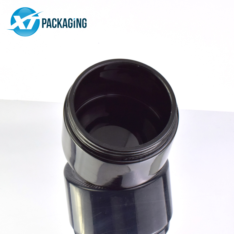 smell proof 4 oz cosmetic black glass jar child resistant glass bottle for skincare