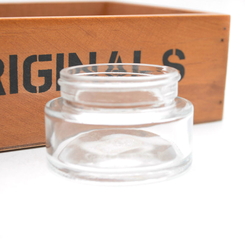 smell proof 50g 100g Luxury Glass Cosmetic Packaging Skin Care Cream Jar With Bamboo Lid