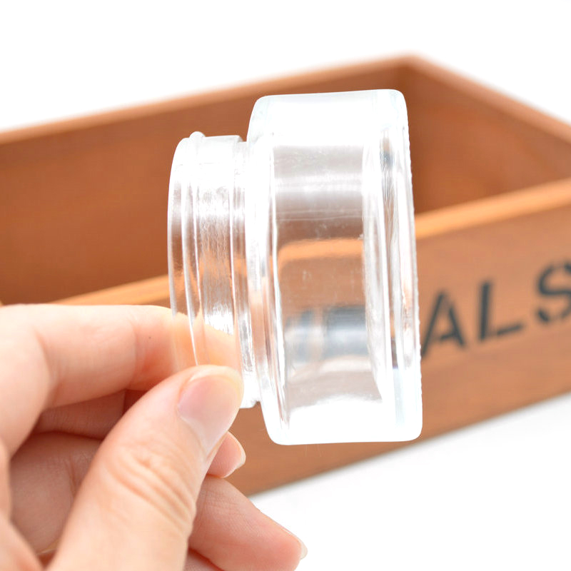 smell proof 50g 100g Luxury Glass Cosmetic Packaging Skin Care Cream Jar With Bamboo Lid