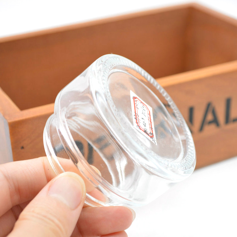 smell proof 50g 100g Luxury Glass Cosmetic Packaging Skin Care Cream Jar With Bamboo Lid