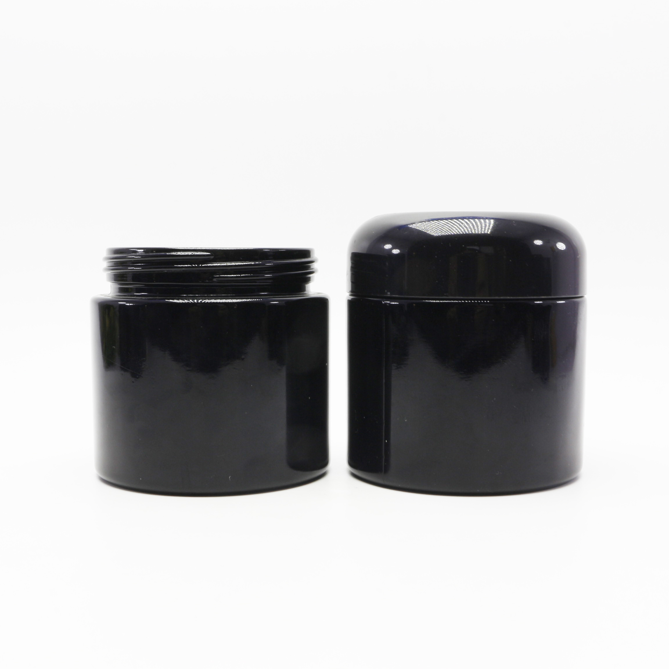 smell proof black uv black violet glass jar for food VJ-71S
