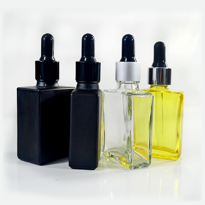 smoke oil e liquid 15ml 30ml 50ml 100ml black clear blue red rectangular glass dropper bottle with cap