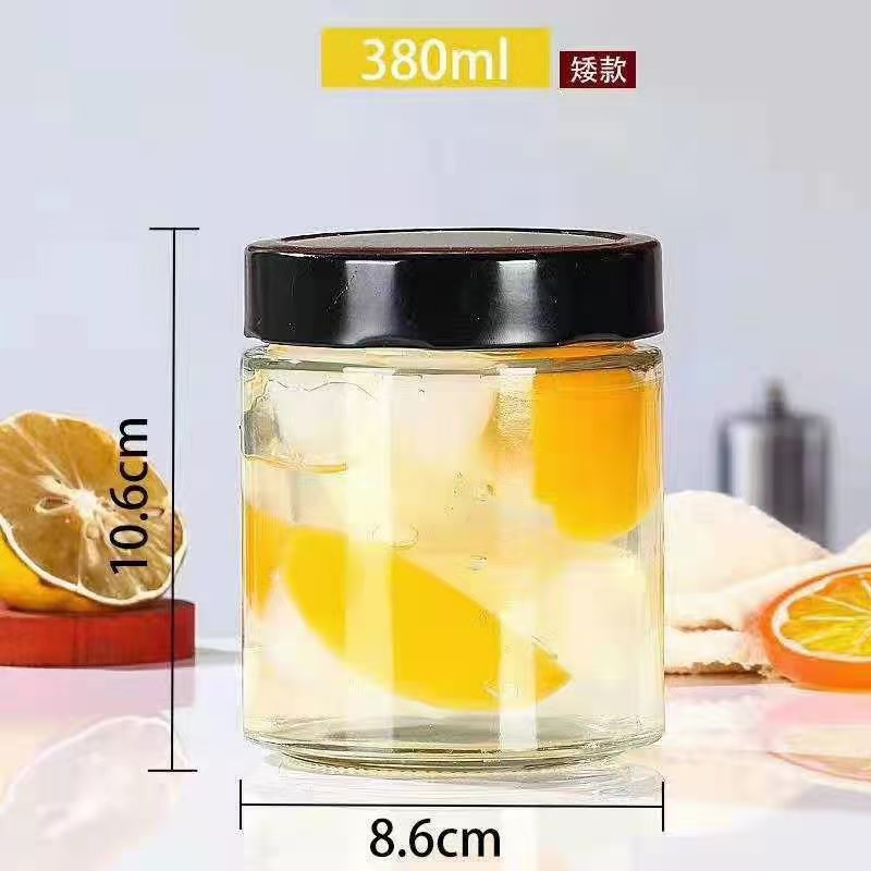 special offer air tight round glass jar food with airtight lid for kitchen use
