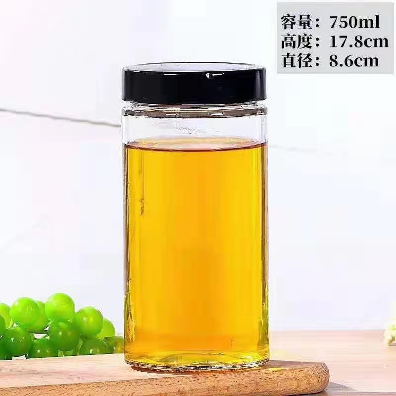 special offer air tight round glass jar food with airtight lid for kitchen use
