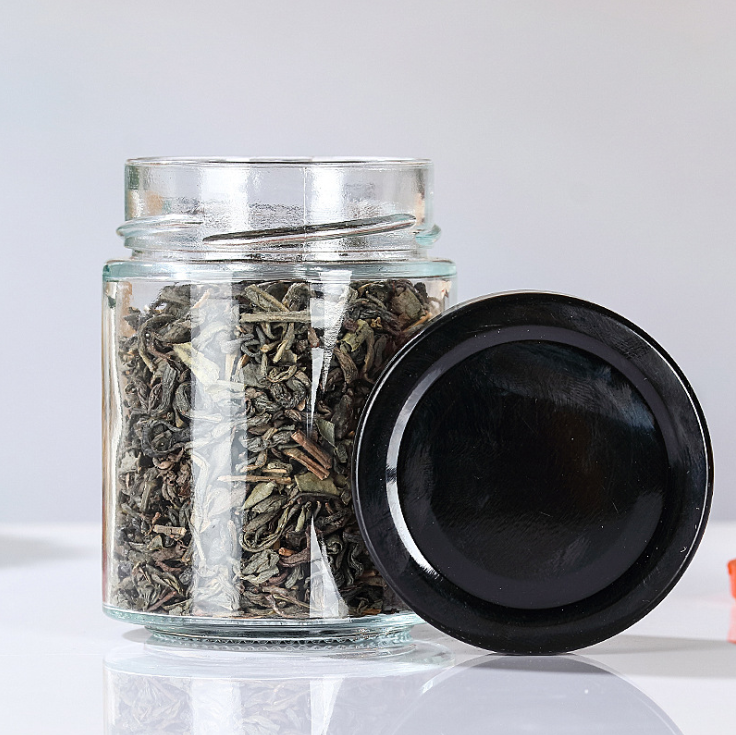 special offer big and small empty glass jar glass food container with airtight lid for kitchen use