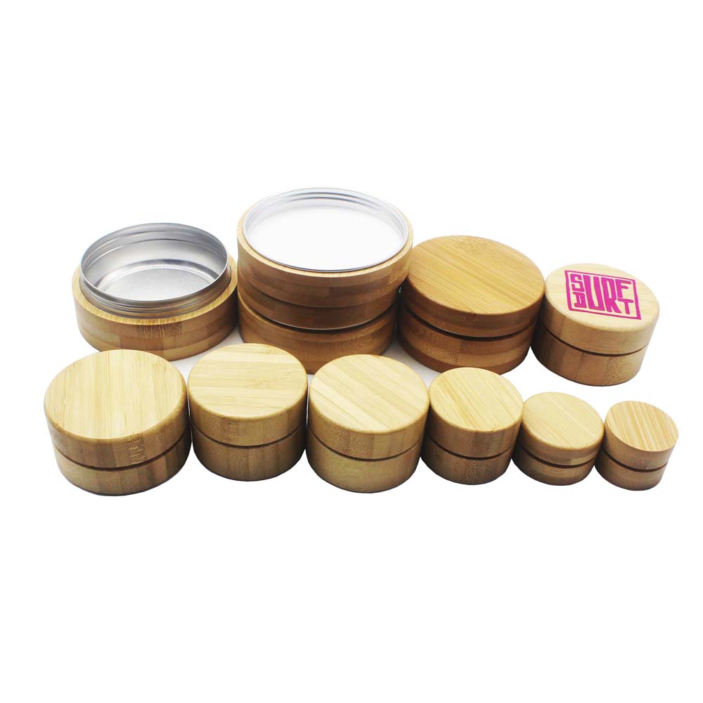 spice herb coffee saffron packaging food grade bamboo aluminum jar container BP-137K