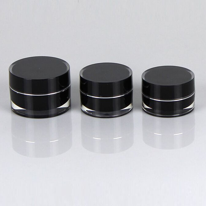 spot wholesale acrylic facial cream jar cosmetic empty container 30ml 50ml acrylic gold/white cosmetic packaging