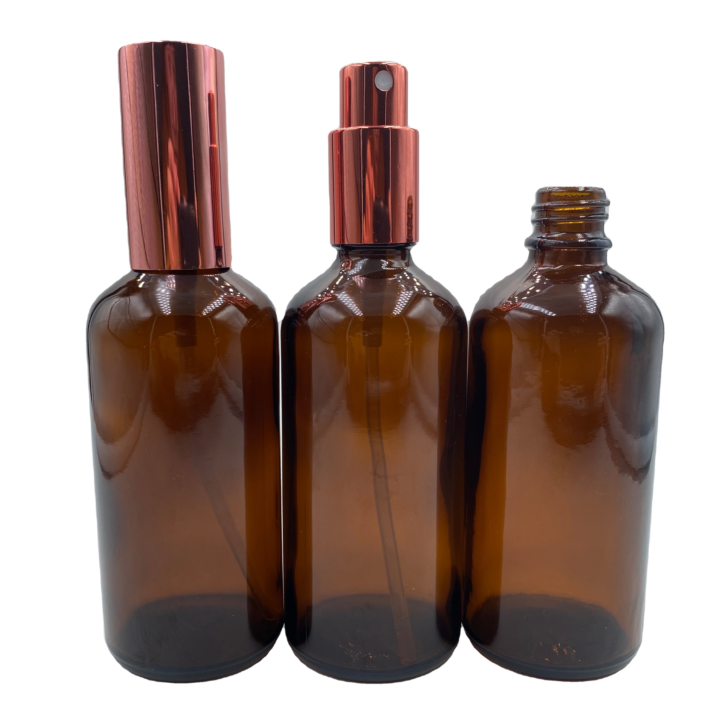 spray bottle glass 100ml Portable amber glass bottle 4 oz with spray