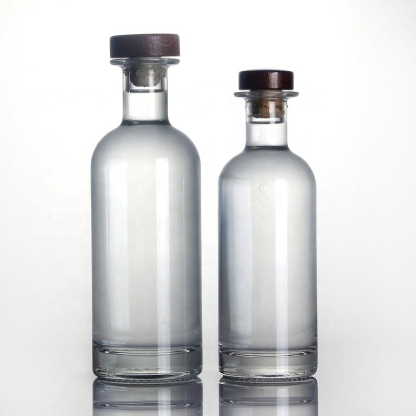 spraying engraved custom logo screw cork top rum gin tequila tall 500ml oslo bottles 700ml 750 ml glass liquor bottle