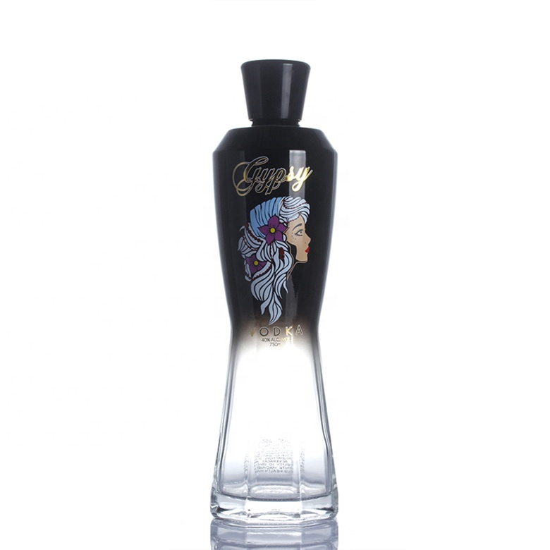 spraying engraved custom logo screw cork top rum gin tequila tall 500ml oslo bottles 700ml 750 ml glass liquor bottle