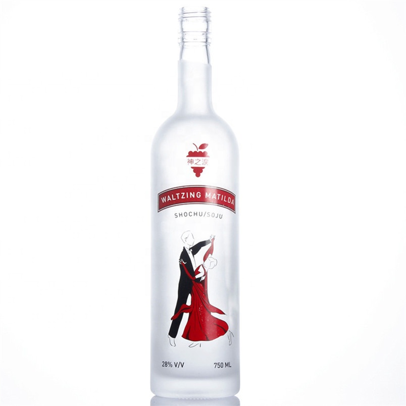 spraying engraved custom logo screw cork top rum gin tequila tall 500ml oslo bottles 700ml 750 ml glass liquor bottle