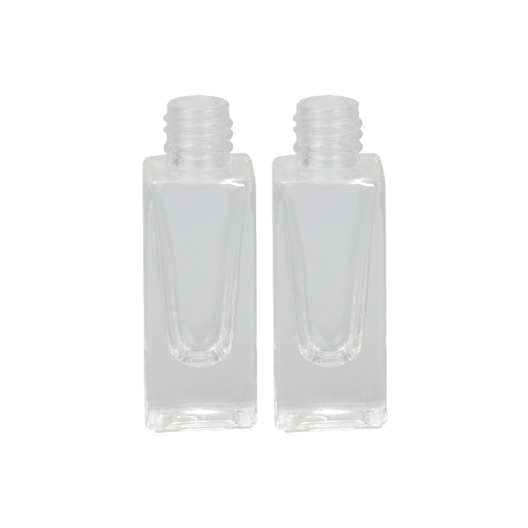 square 5ml clear glass sample eye drop massage oil bottle with plastic dropper