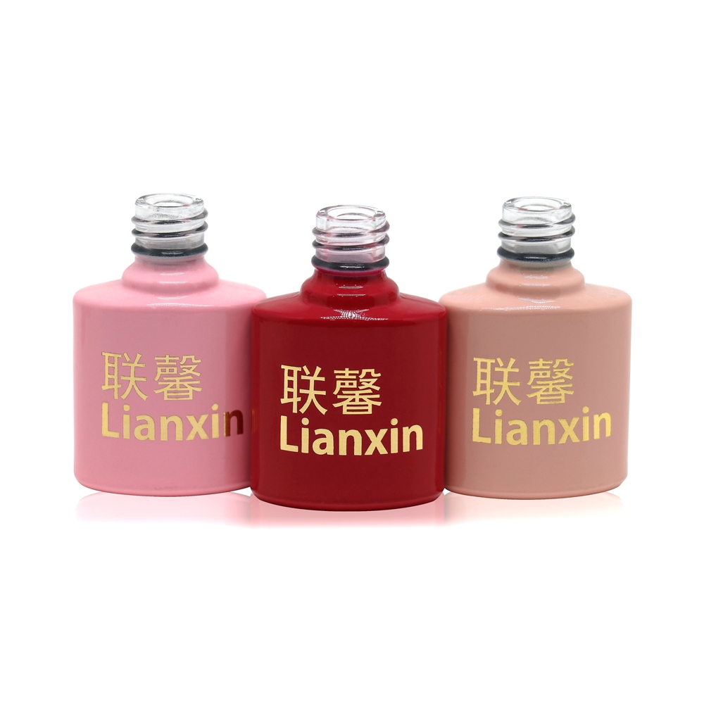 square black matte empty nail polish bottle with brush and cap