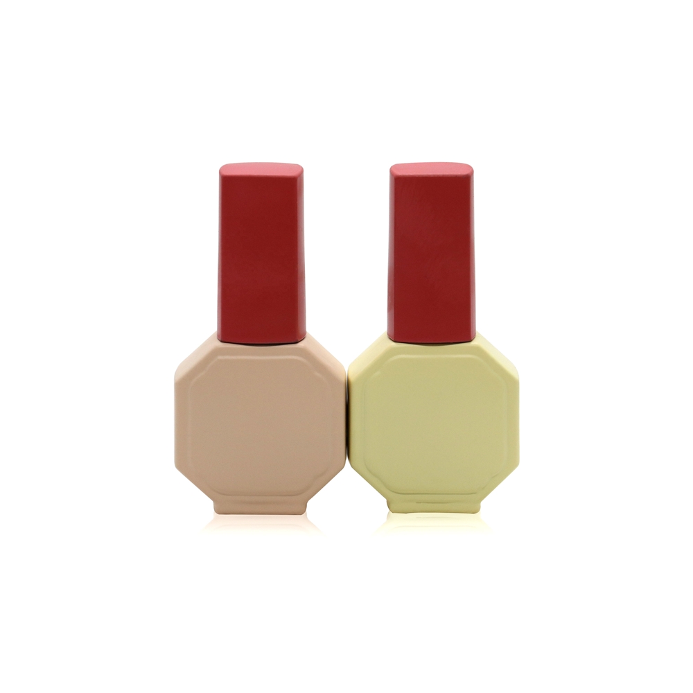 square black matte empty nail polish bottle with brush and cap