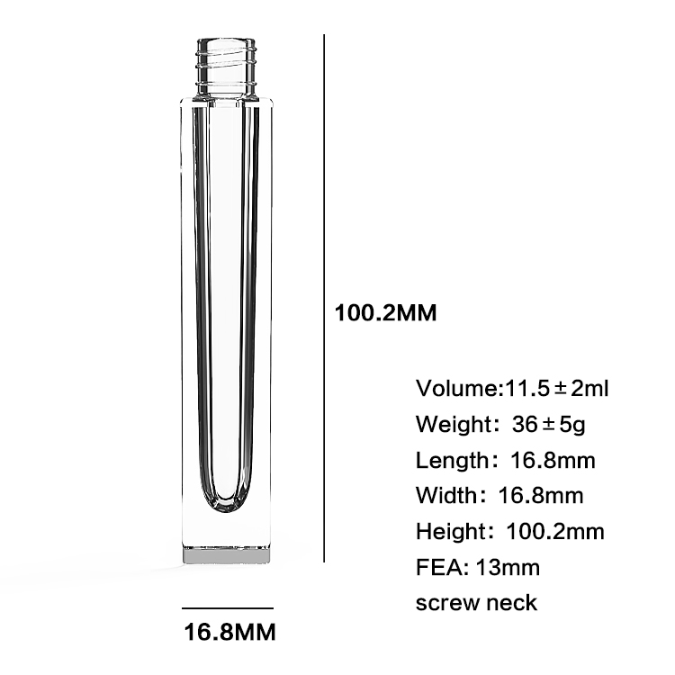 square clear 10ml 30ml 100ml 50 ml glass perfume bottle with spray gold and sliver cap