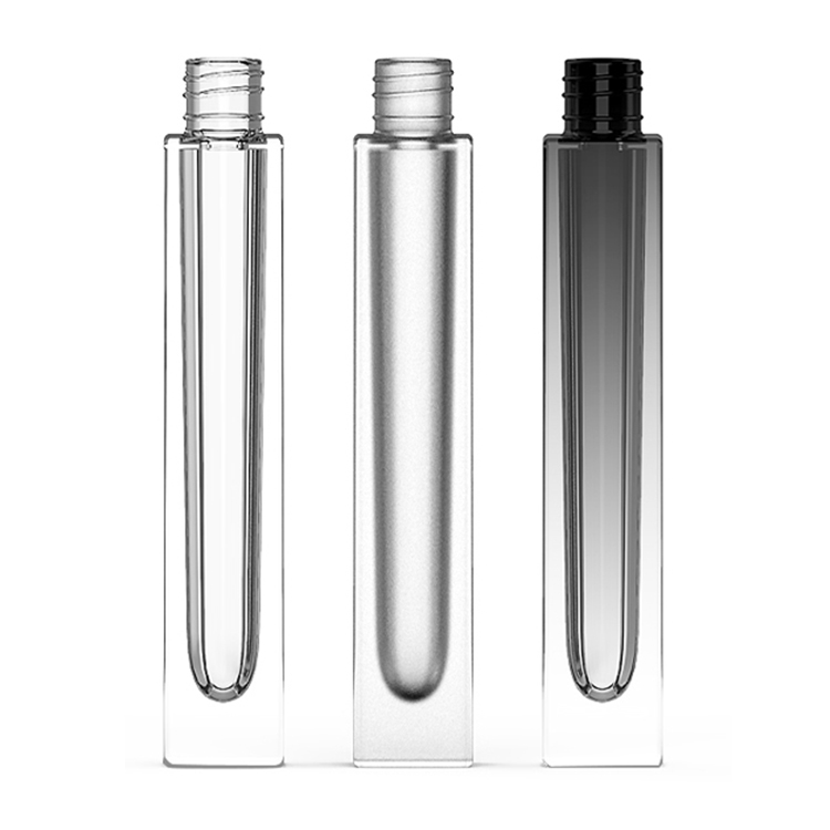 square clear 10ml 30ml 100ml 50 ml glass perfume bottle with spray gold and sliver cap