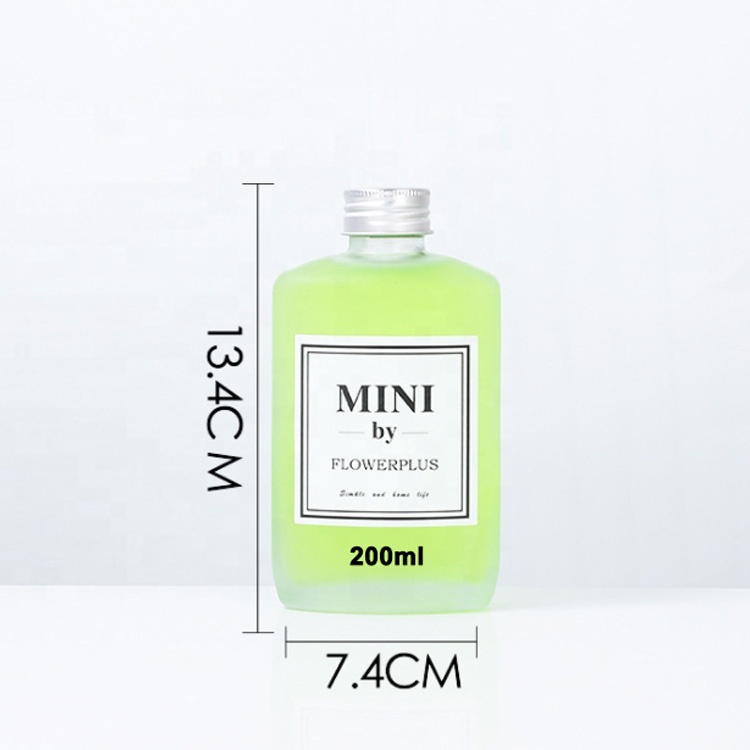 square cold pressed juice 250ml 8oz handmade cold brew coffee packaging 350ml 100ml 200ml empty clear milk bottle glass for tea