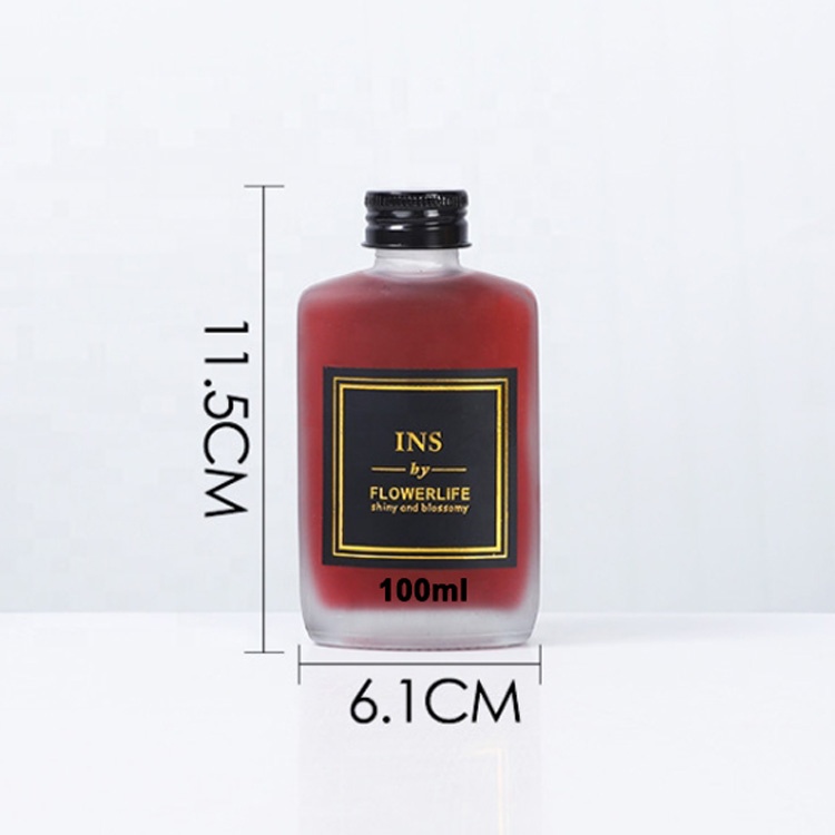 square cold pressed juice 250ml 8oz handmade cold brew coffee packaging 350ml 100ml 200ml empty clear milk bottle glass for tea