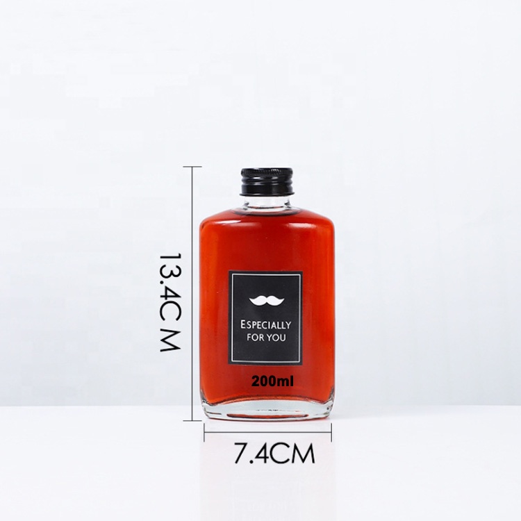 square cold pressed juice 250ml 8oz handmade cold brew coffee packaging 350ml 100ml 200ml empty clear milk bottle glass for tea