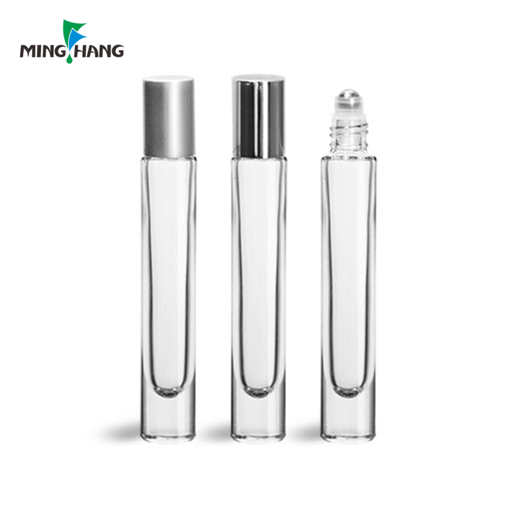 square empty thick bottom 10ml glass deodorant roll on bottle for perfume