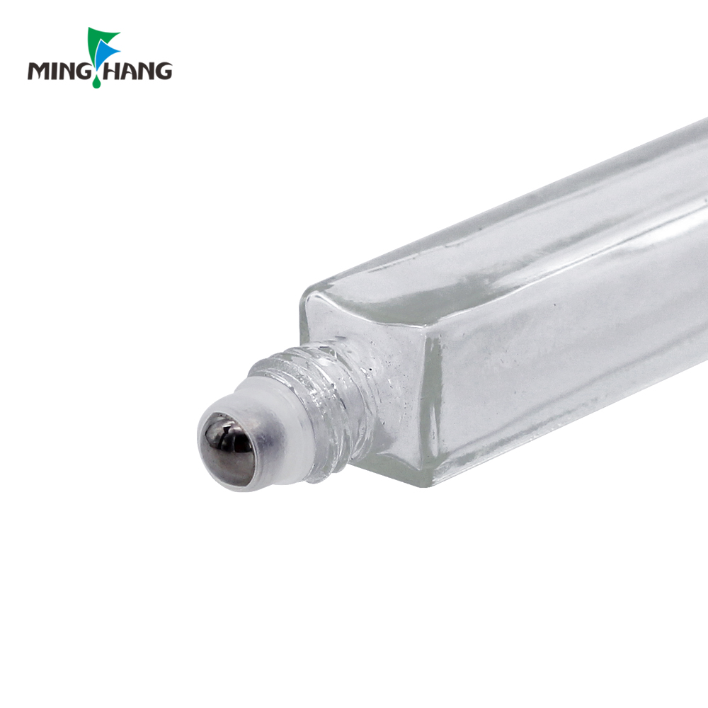 square empty thick bottom 10ml glass deodorant roll on bottle for perfume