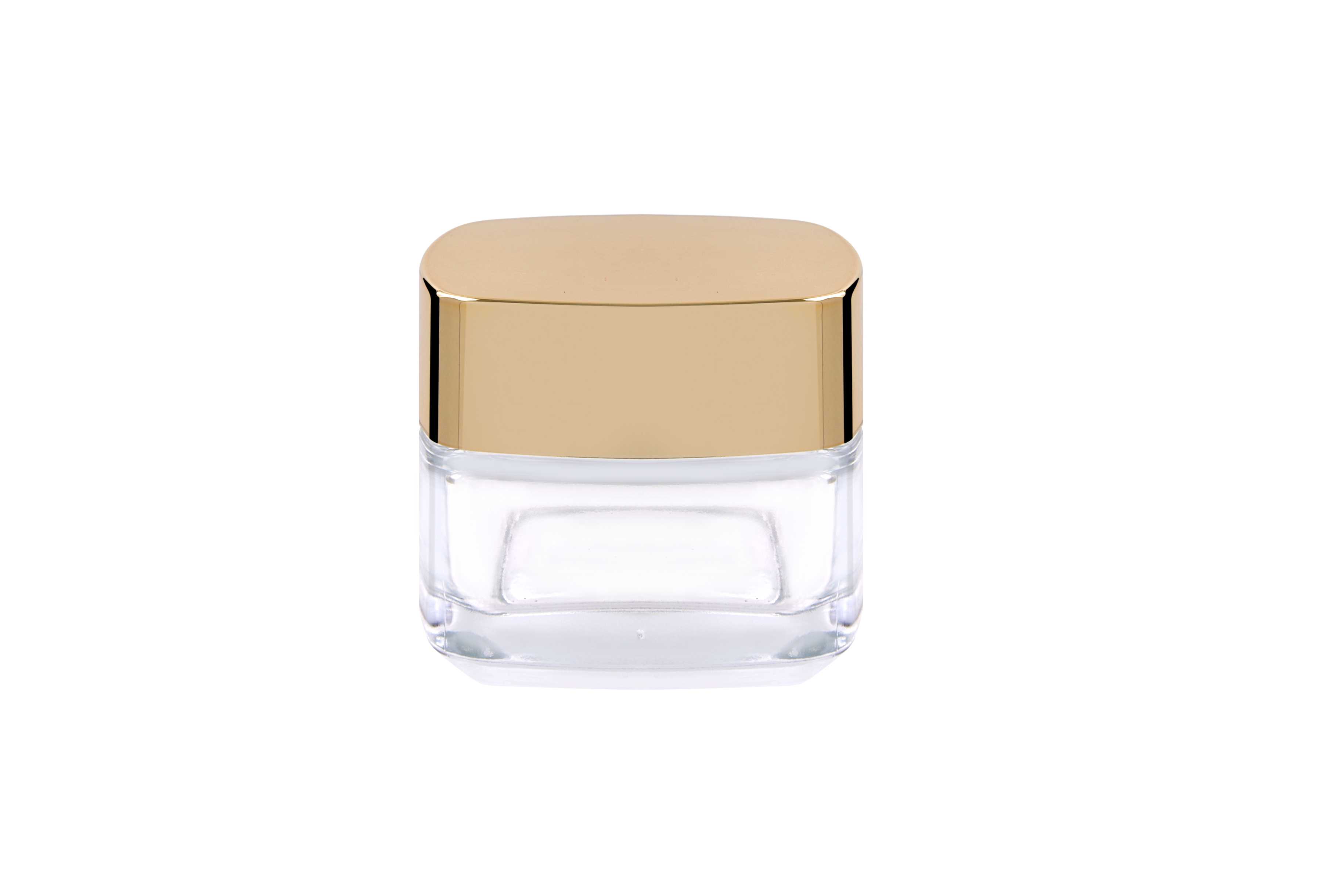 square face pack cosmetic container glass jar 50g skincare cream packing