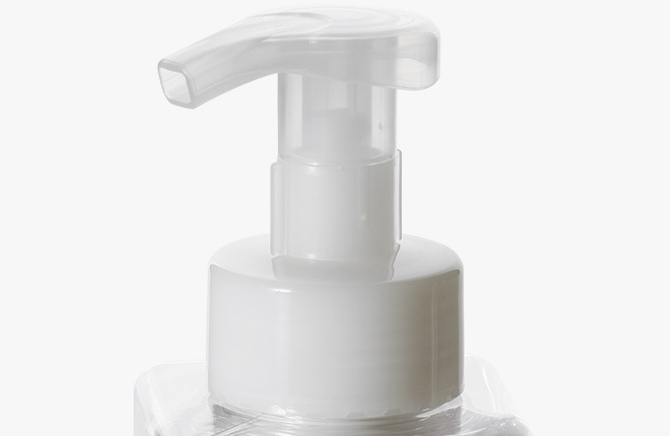 square glass 250ml 450ml hand pump foam soap bottle