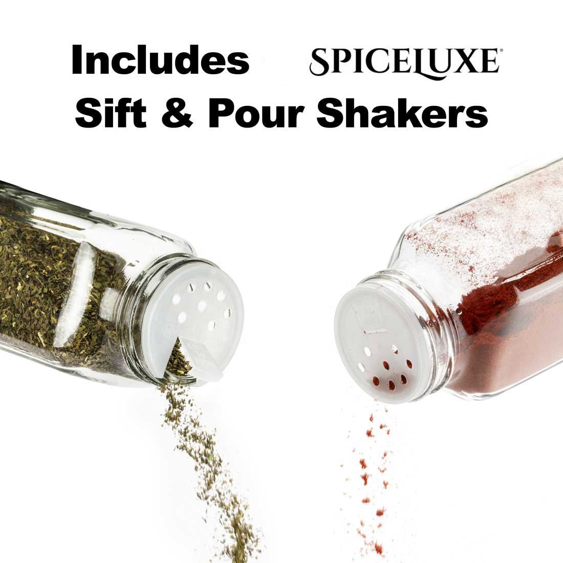 square jar 4oz 120ml glass spice jar for herbs with metal lid