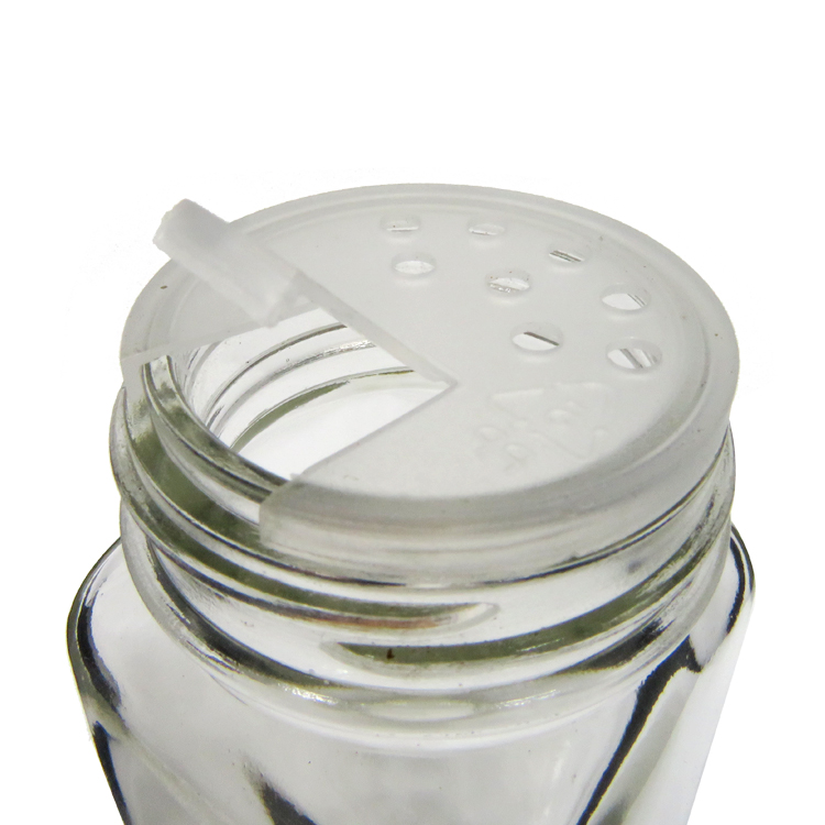 square jar 4oz 120ml glass spice jar for herbs with metal lid