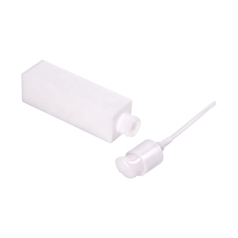 square opal glass bottles 30 ml 50 ml empty cosmetic serum pump bottle 100 ml 120 ml and 50 gram opaque white glass cream jar