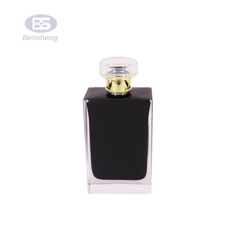 square perfume glass bottle 100ml 50 ml Botol Parfum black glass perfume bottle
